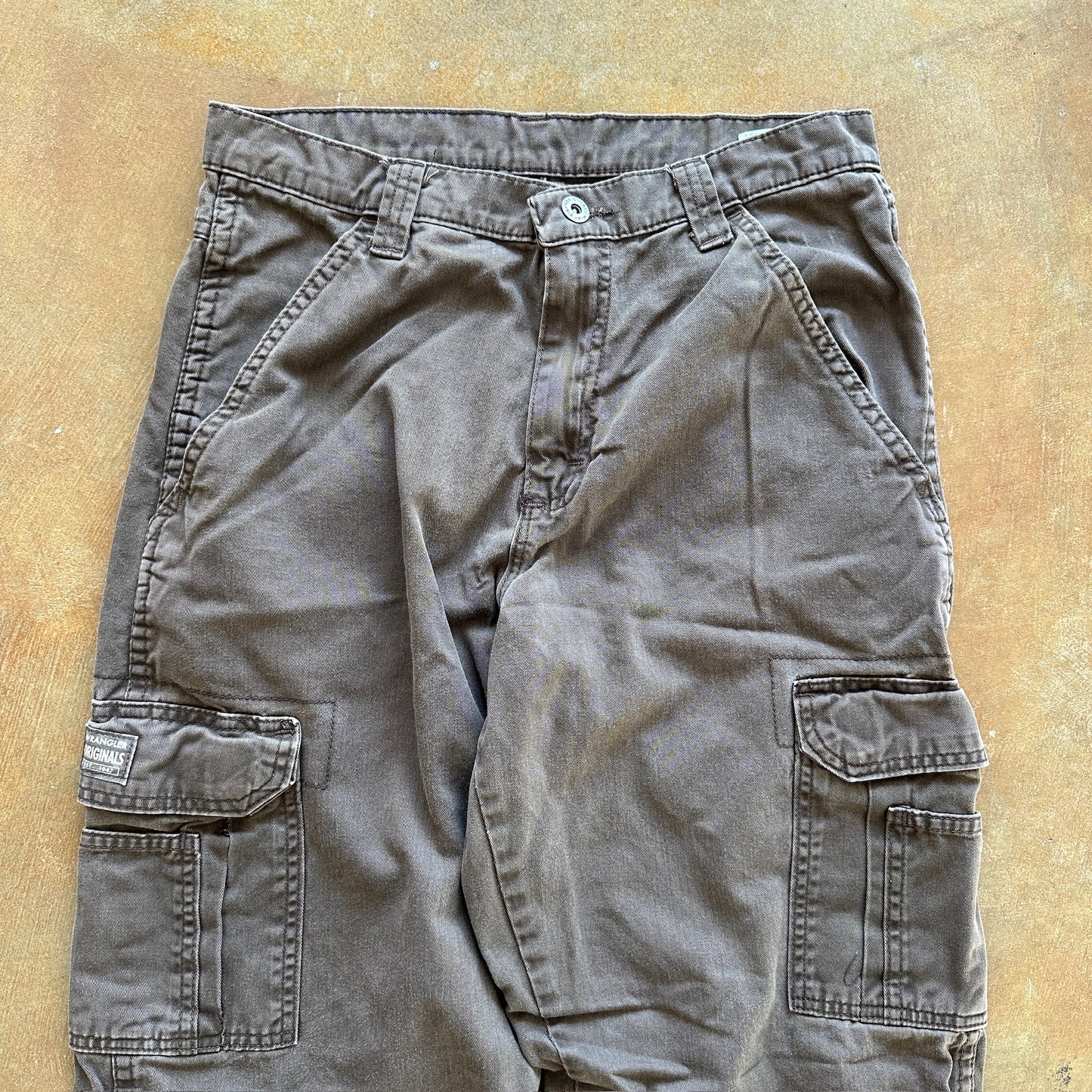 Wrangler Originals Brown Baggy Cargo Pants Skater 00's - 28