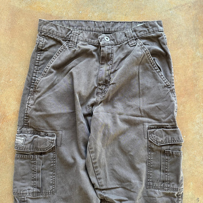 Wrangler Originals Brown Baggy Cargo Pants Skater 00's - 28