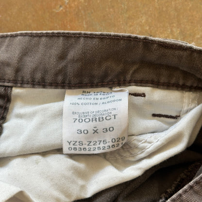 Wrangler Originals Brown Baggy Cargo Pants Skater 00's - 28