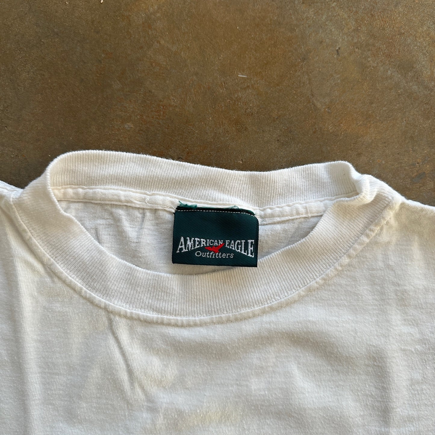 American Eagle Blank White Oversized Boxy Shirt 90's - M