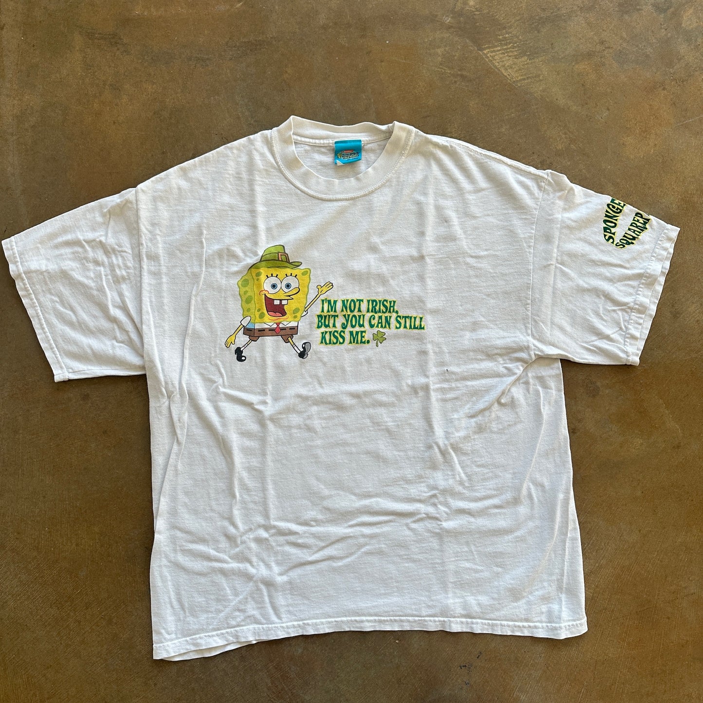 Spongebob Squarepants Cartoon St. Patricks Day Parody Shirt 00's - XL