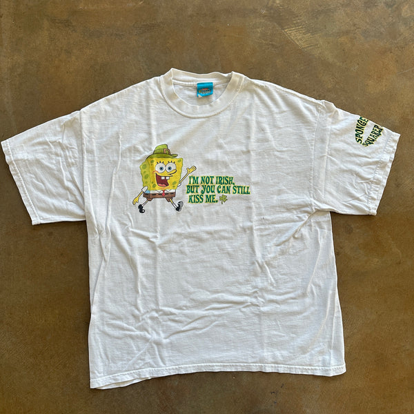Spongebob Squarepants Cartoon St. Patricks Day Parody Shirt 00's - XL