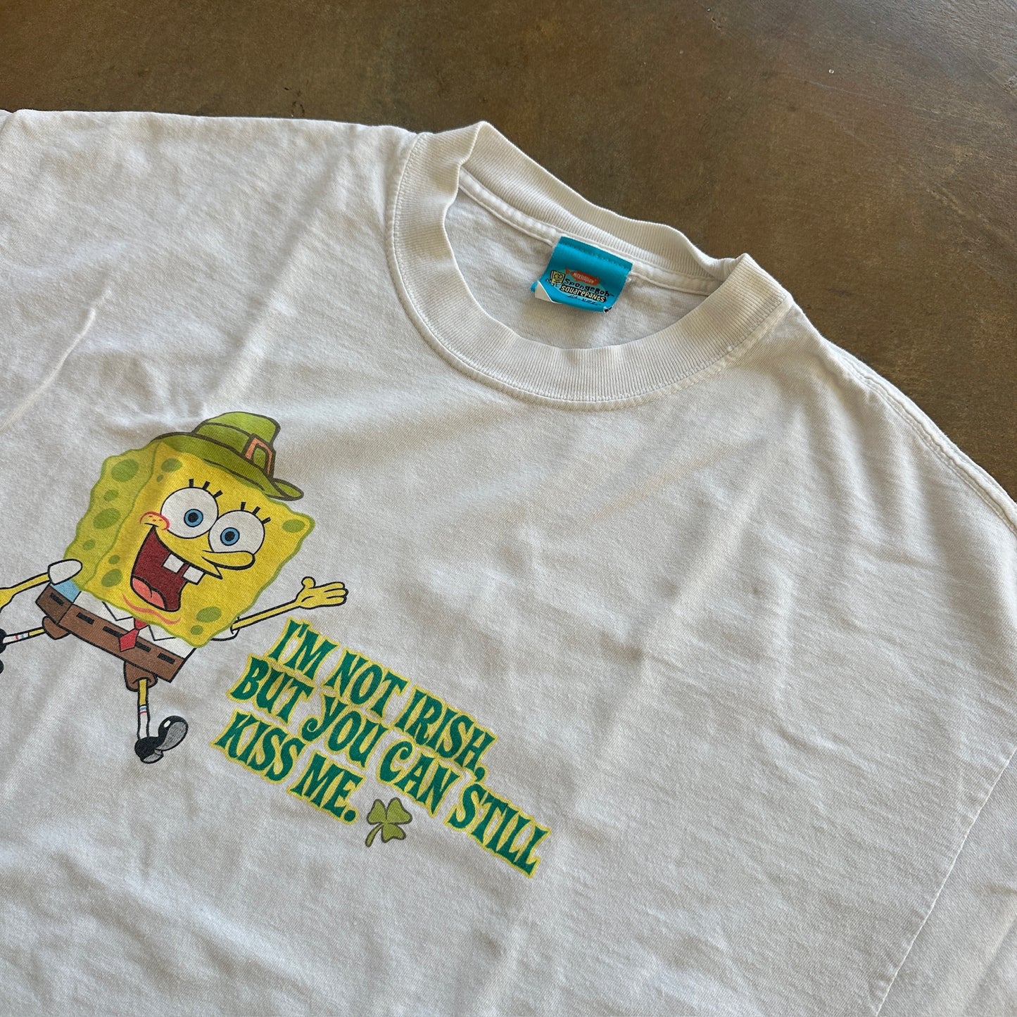 Spongebob Squarepants Cartoon St. Patricks Day Parody Shirt 00's - XL
