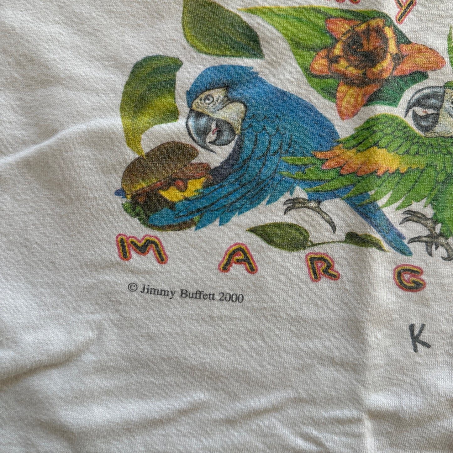 Jimmy Buffett Margaritaville Parrot Double Sided Graphic Key West Florida 00's - XL