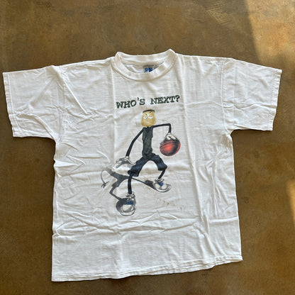 Stickman Basketball Graphic 'Who's Next' Tultex Shirt 90's - L