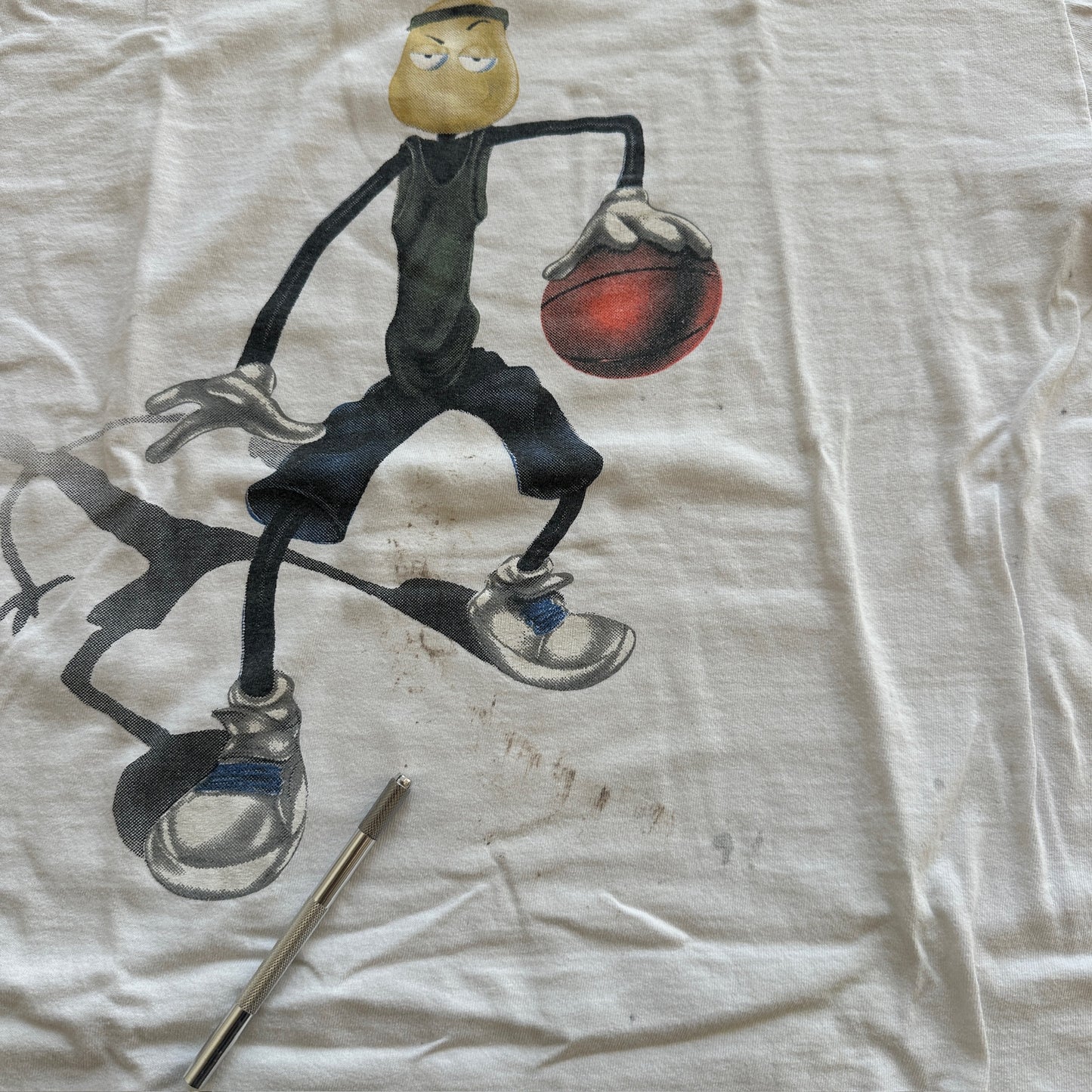 Stickman Basketball Graphic 'Who's Next' Tultex Shirt 90's - L