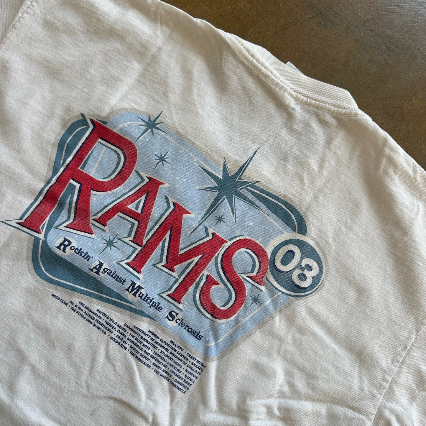 RAMS Rockin' Against Multiple Sclerosis Promo Event Shirt 00's - L