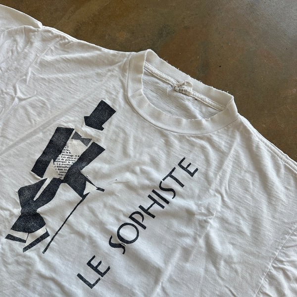 Le Sophiste Plato White Table Wine Double Sided Shirt Distressed 80's - XL hover