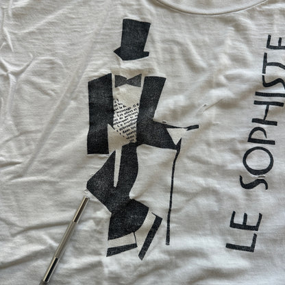 Le Sophiste Plato White Table Wine Double Sided Shirt Distressed 80's - XL