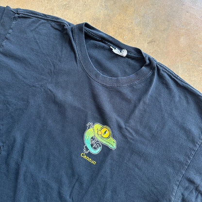 Cancun Gecko Double Sided Graphic Shirt Faded 90's - L