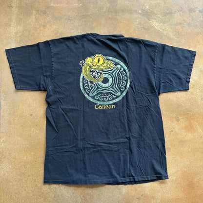 Cancun Gecko Double Sided Graphic Shirt Faded 90's - L