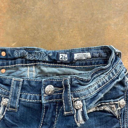 Miss Me Mid Rise Bootcut Jeans Embellished Pockets 00's - 26