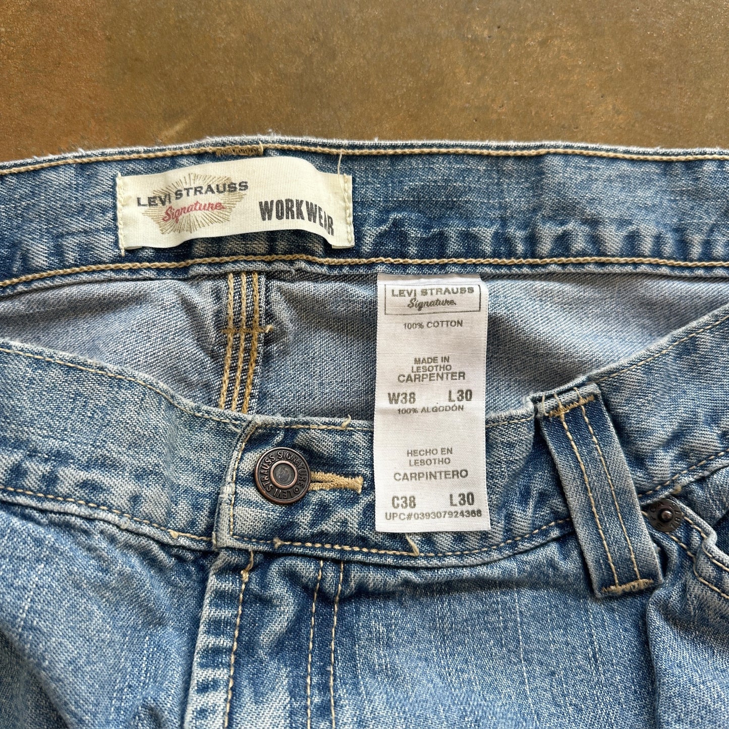 Levi Strauss Signature Workwear Skater Baggy 10.5" Carpenter Jeans 00's - 38