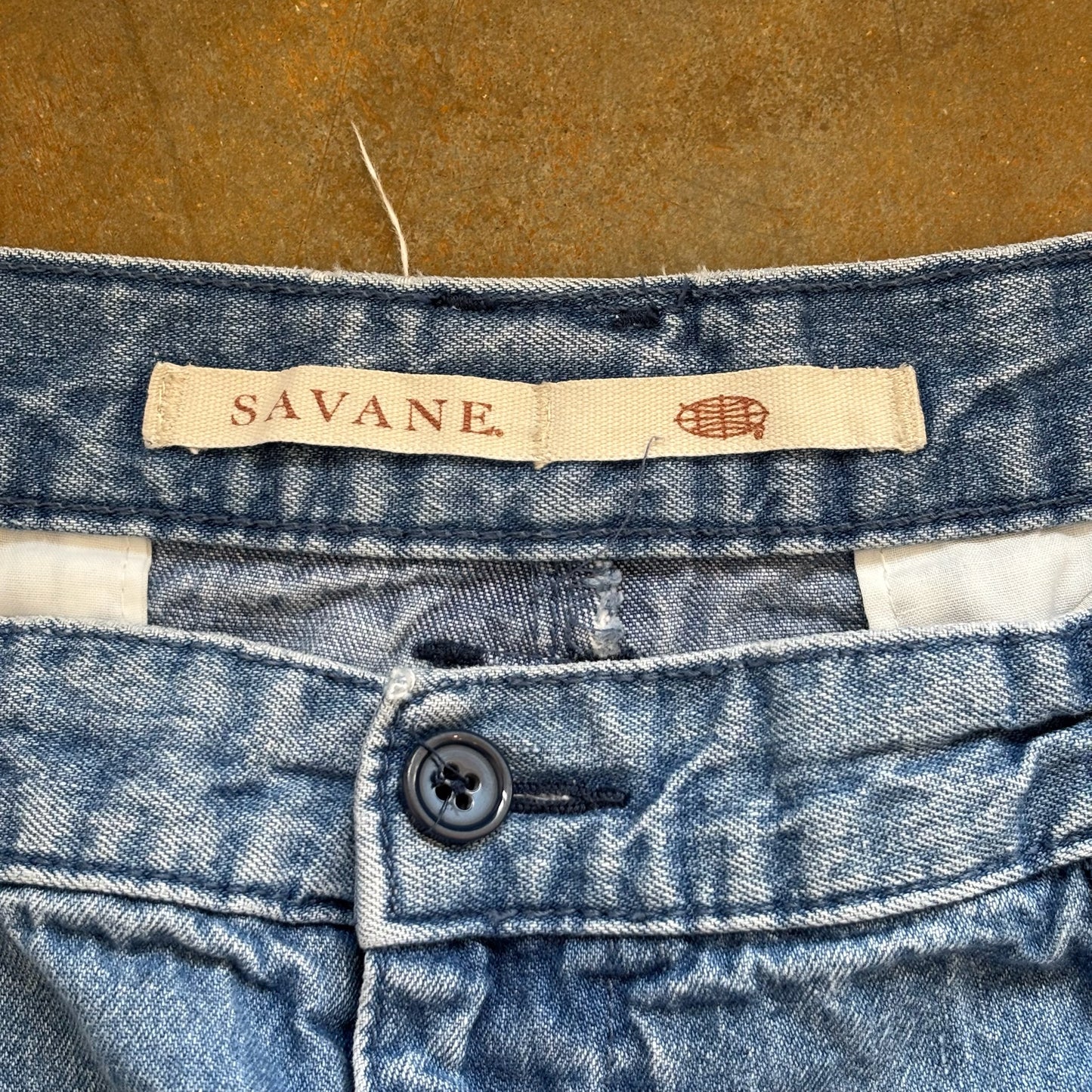 Savane Light Wash Dad Jean Shorts 00's - 38