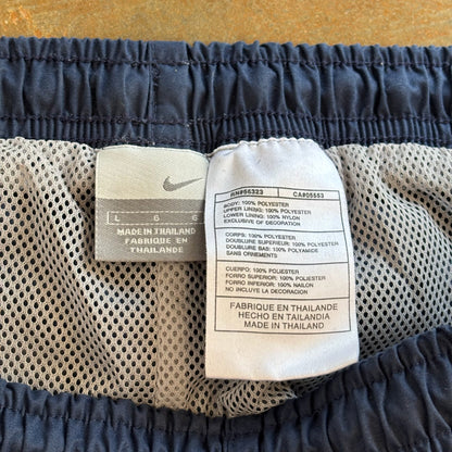 Nike Track Pants Navy Blue Mesh Lined 00's - L