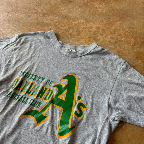 Oakland Athletics Hanes Gray Shirt 80's - S hover