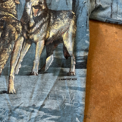 Wolf Signal Sport AOP Howling Graphic Shirt Nature 90's - M