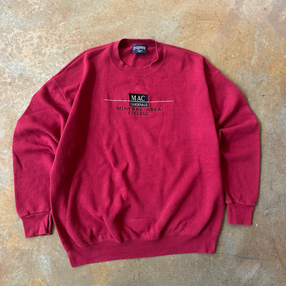 Mineral Area College Jansport Embroidered Crewneck Pullover 90's - XL