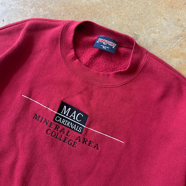 Mineral Area College Jansport Embroidered Crewneck Pullover 90's - XL hover
