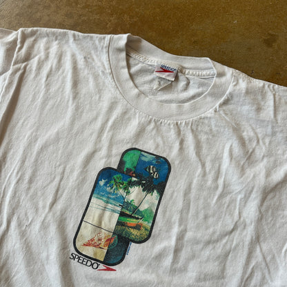 Speedo Tropical Beach Graphic Surf Shirt 90's - M