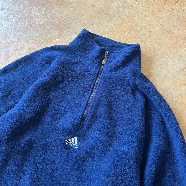 Adidas Fleece Center Logo 1/2 Zip Sweatshirt Pullover 90's - M hover