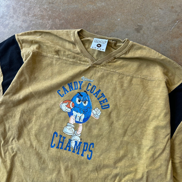 M&M Candy Coated Champ Football Raglan Sleeve Baseball Shirt 90's - S hover