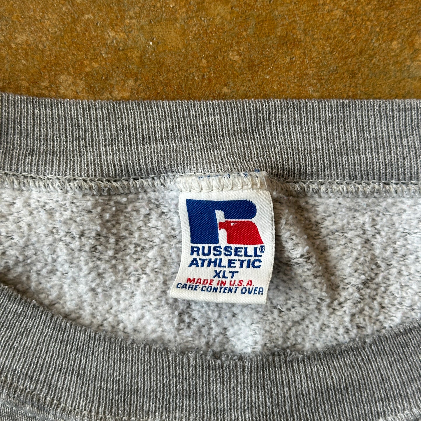 Russell Athletic Crewneck Sweatshirt Blank Gray Pullover 90's - XLT