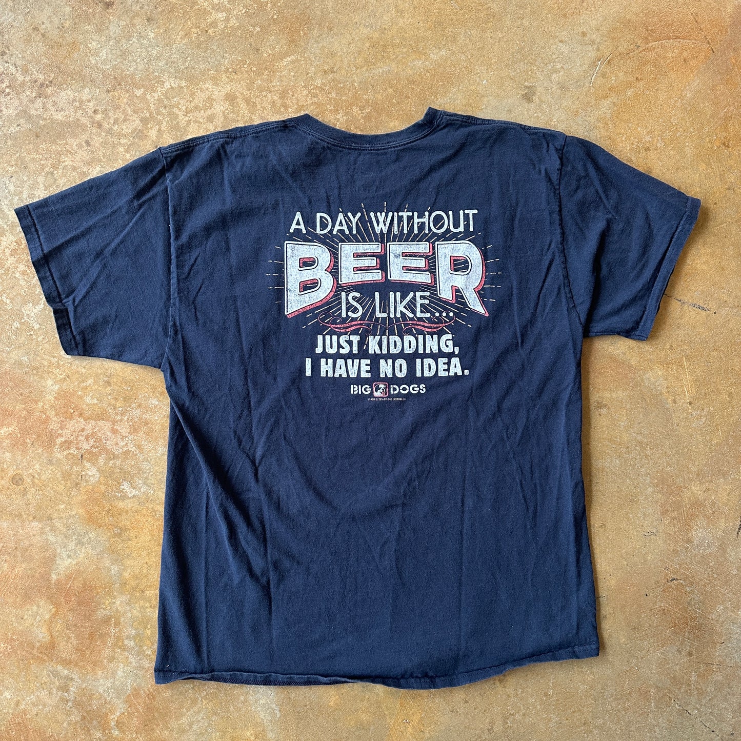 Big Dogs Double Sided Funny Beer Graphic Shirt - XL