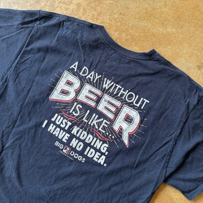 Big Dogs Double Sided Funny Beer Graphic Shirt - XL