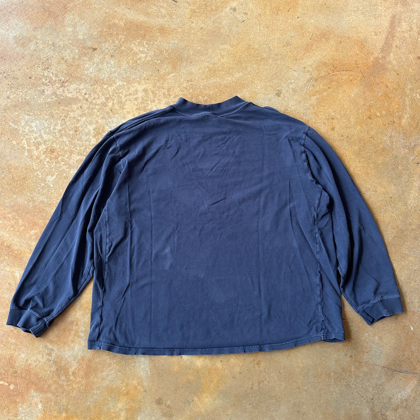 Nike Turtleneck Long Sleeve Oversized Navy Blue Shirt Y2K 00's - 2XL