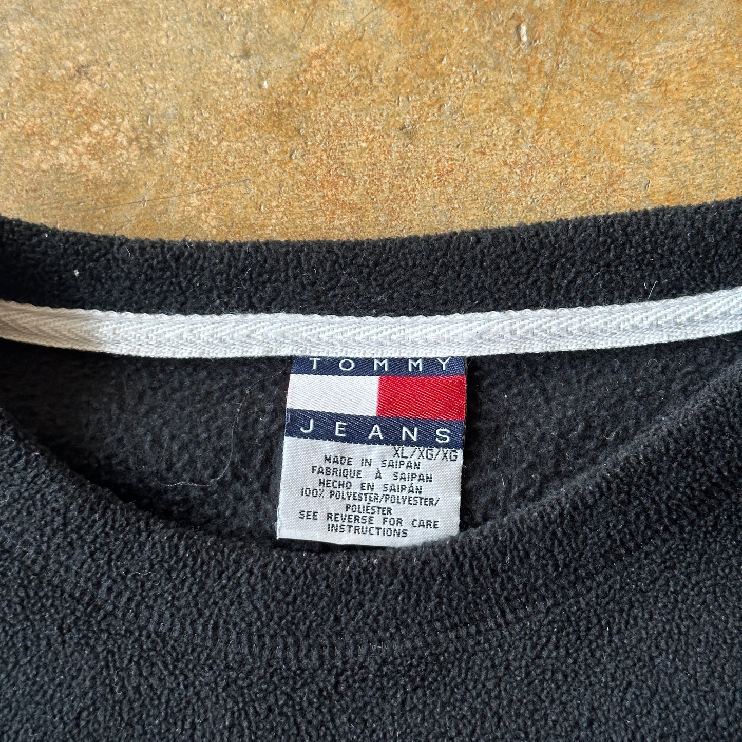 Tommy Hilfiger Spellout Graphic Fleece Sweater Pullover 90's - XL