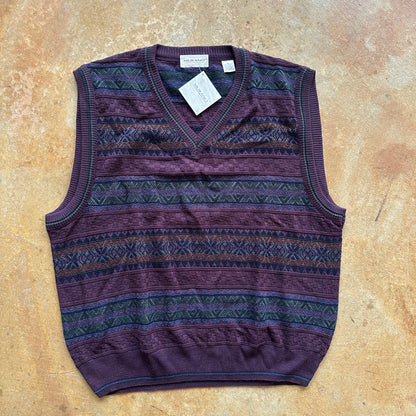 Murano Aztec Wool Blend Colorful Abstract Sweater Vest 90's - XL