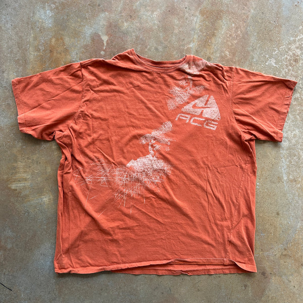 Nike ACG Grunge Skater Orange Short Sleeve Shirt 90's - 2XL