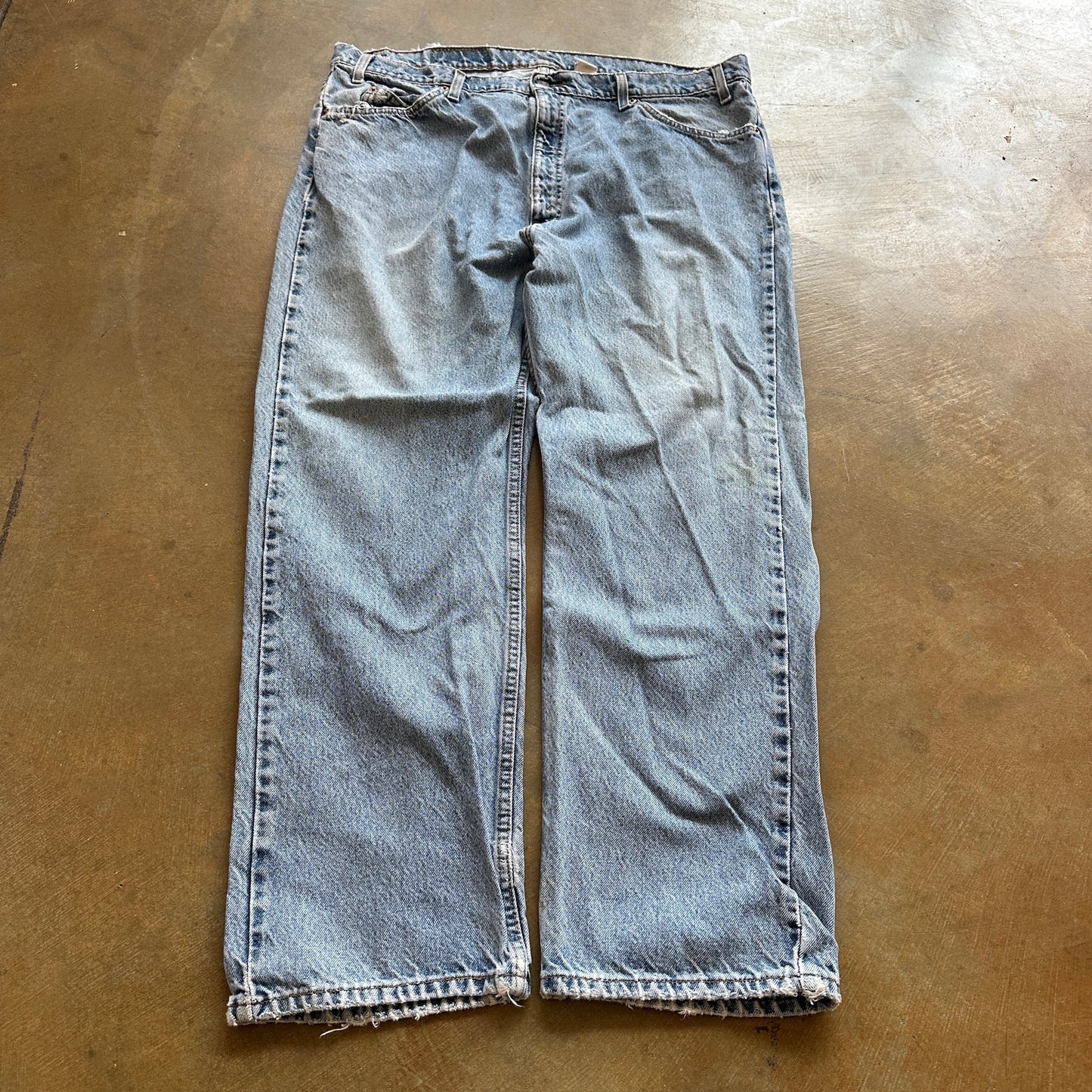 Levis 505 Straight Leg Baggy Jeans Light Wash Skater 90's - 38