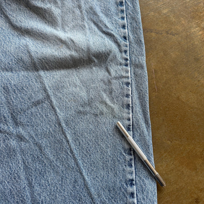 Levis 505 Straight Leg Baggy Jeans Light Wash Skater 90's - 38