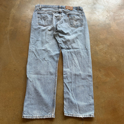 Levis 505 Straight Leg Baggy Jeans Light Wash Skater 90's - 38