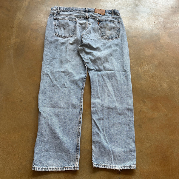 Levis 505 Straight Leg Baggy Jeans Light Wash Skater 90's - 38