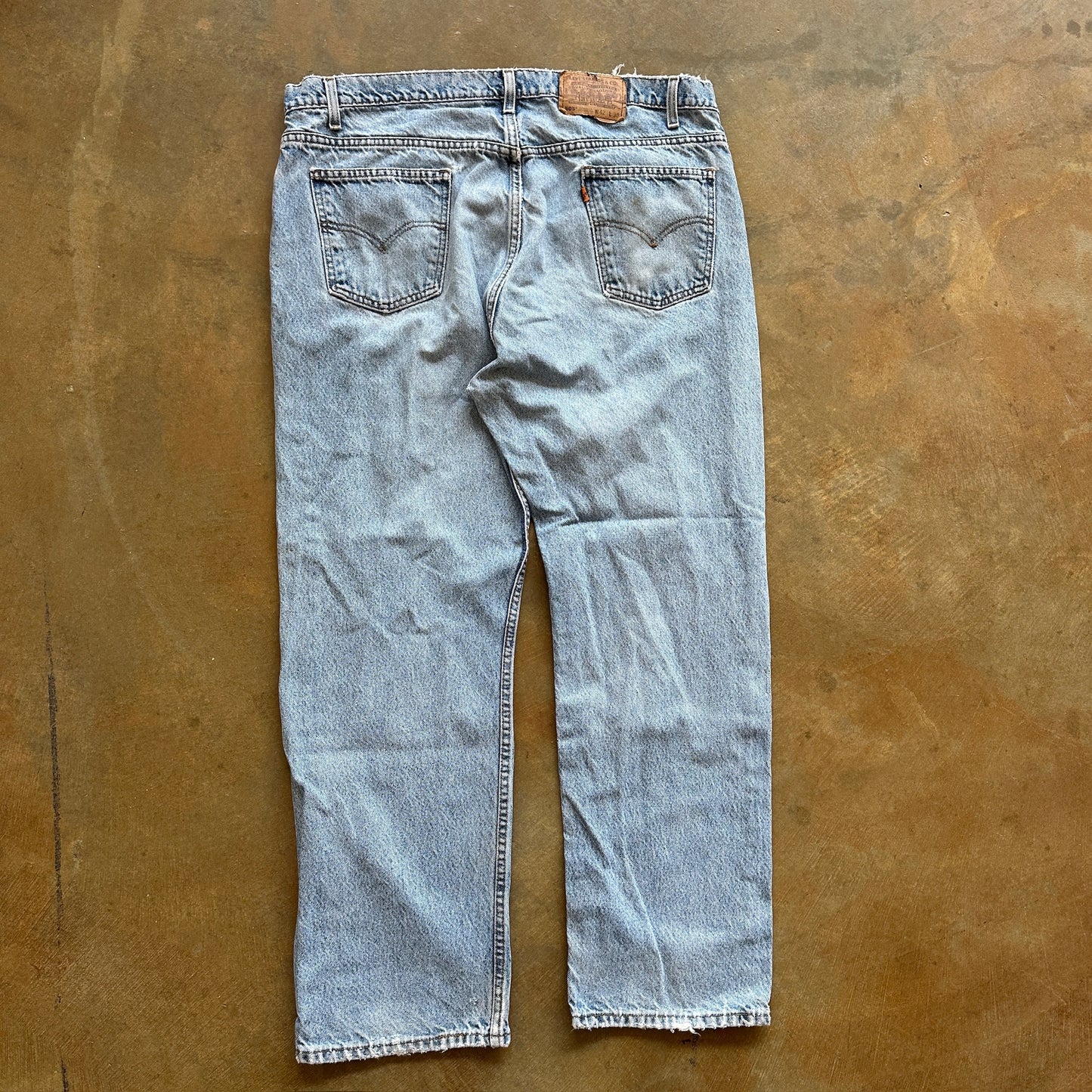 Levis 505 Straight Leg Baggy Jeans Light Wash Skater 90's - 38