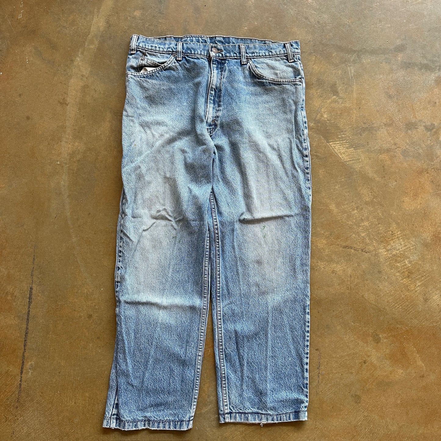 Levis 540 USA Made Baggy Skater Distressed Light Wash Jeans 90's - 34