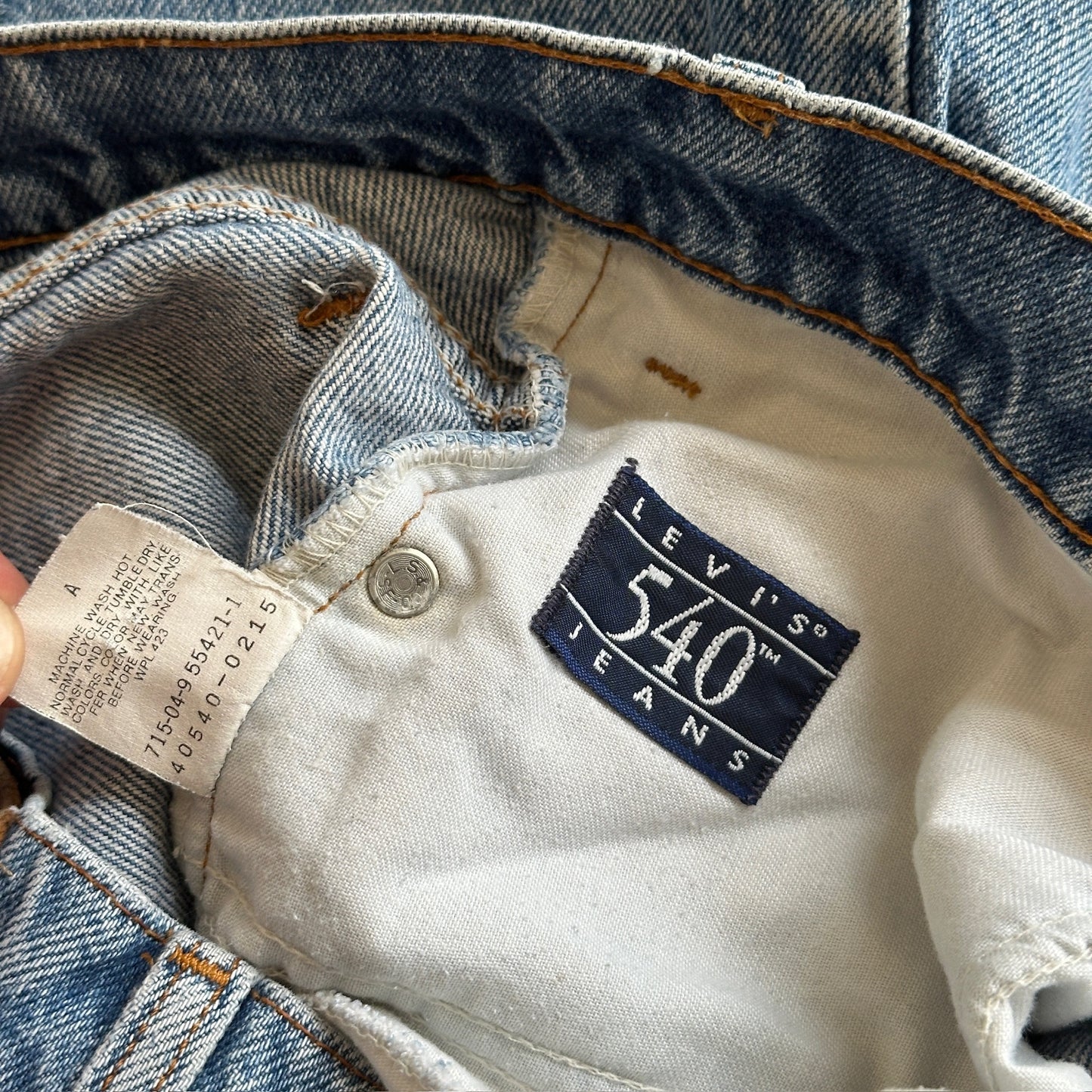 Levis 540 USA Made Baggy Skater Distressed Light Wash Jeans 90's - 34