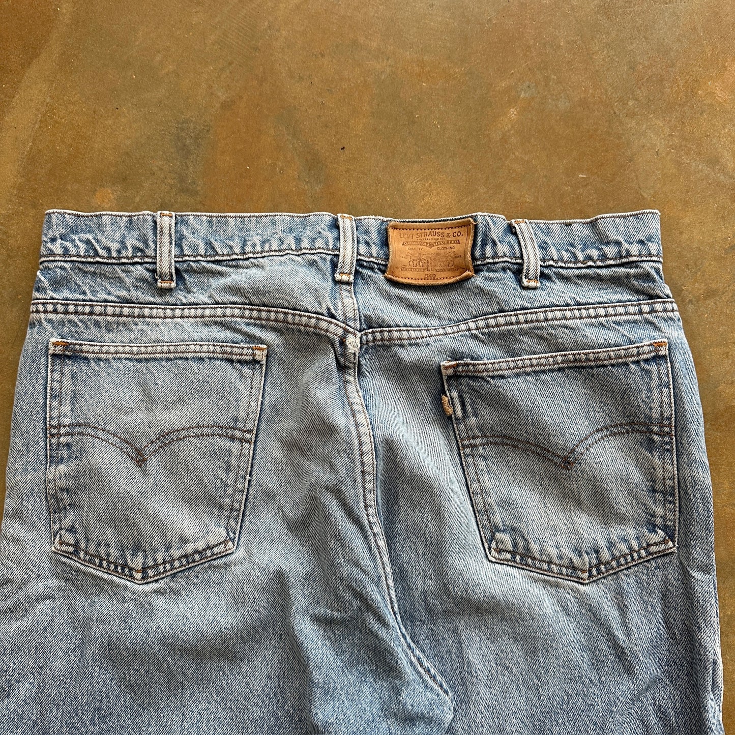 Levis 540 USA Made Baggy Skater Distressed Light Wash Jeans 90's - 34