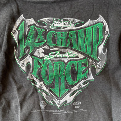John Force NHRA Racing Full Zip 14x Champion Graphic Jacket 00's - M