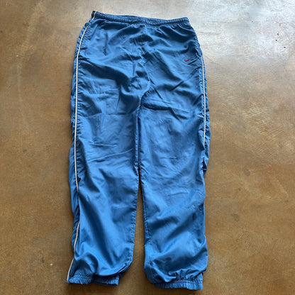 Nike Light Blue Purple Swoosh Womens Cotton Lined Track Pants 90's - Womens M