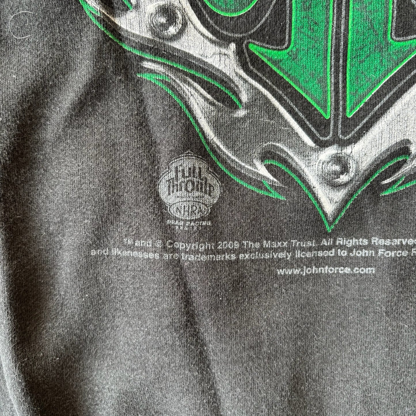 John Force NHRA Racing Full Zip 14x Champion Graphic Jacket 00's - M