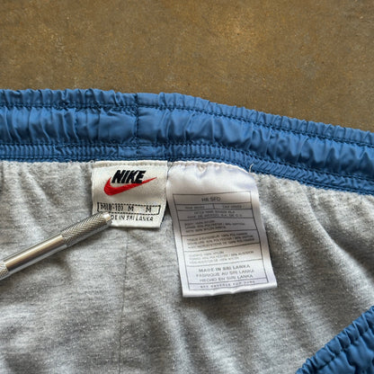Nike Light Blue Purple Swoosh Womens Cotton Lined Track Pants 90's - Womens M