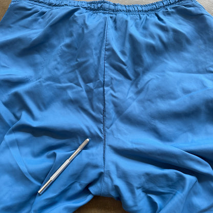 Nike Light Blue Purple Swoosh Womens Cotton Lined Track Pants 90's - Womens M