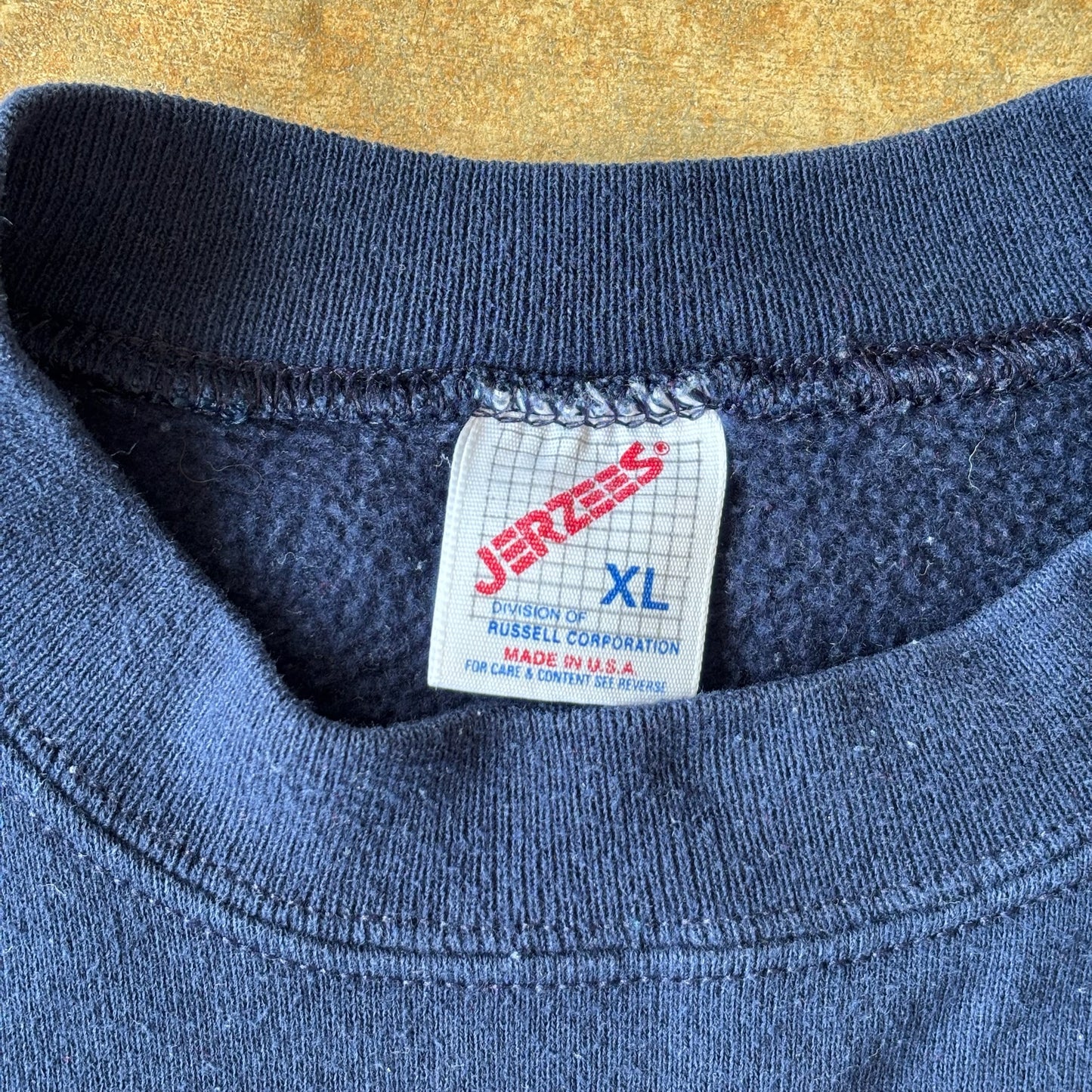 Jerzees Blank Sweatshirt Crewneck Navy Blue 90's - XL