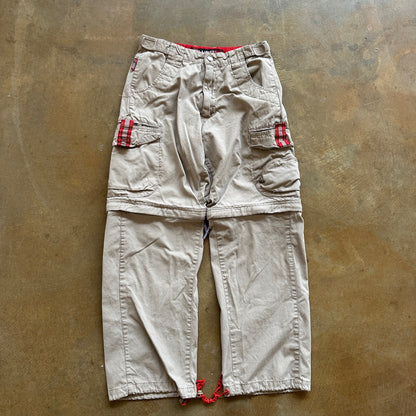 Plugg Co Utility Parachute Pants Convertible Rave Baggy Skater Y2K 00's - 29