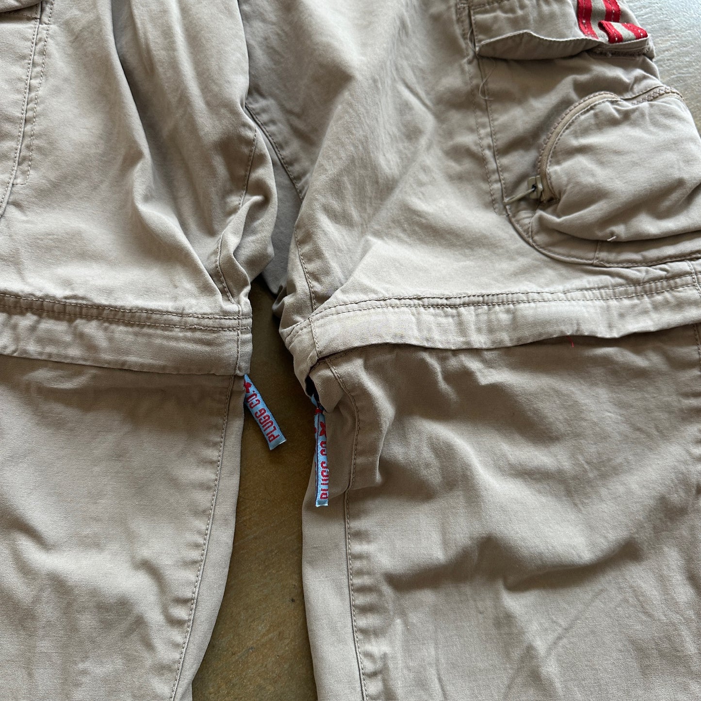 Plugg Co Utility Parachute Pants Convertible Rave Baggy Skater Y2K 00's - 29