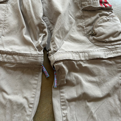 Plugg Co Utility Parachute Pants Convertible Rave Baggy Skater Y2K 00's - 29